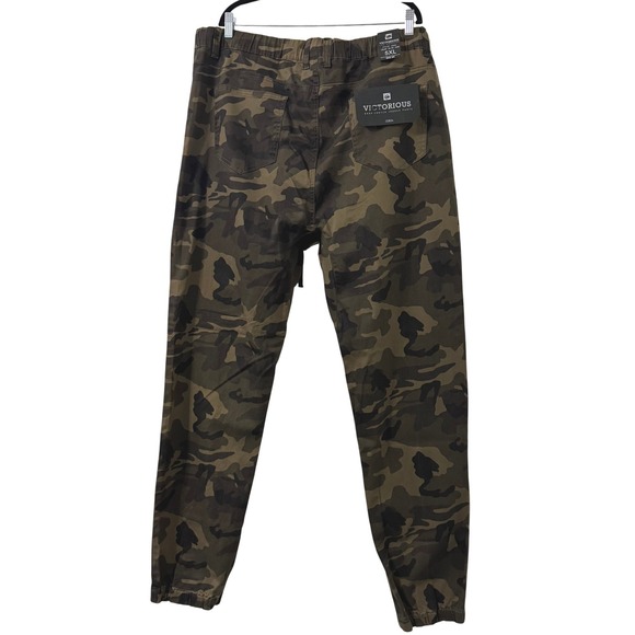 Victorious Jogger Pants 5XL Mens Camo Cargo Cotton Spandex Streetwear Utility - Picture 3 of 4